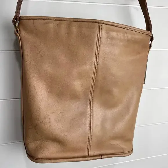 Coach vintage bleecker Legacy Tan Leather  Crossbody Bag Purse 0171 020 - Picture 3 of 11